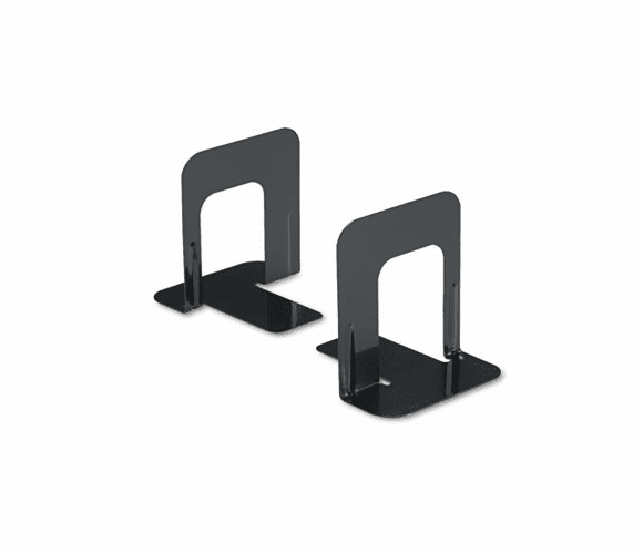 UNV54055 Economy Bookends, Nonskid, 4 3/4 x 5 1/4 x 5, Heavy Gauge Steel, Black By UNIVERSAL OFFICE PRODUCTS