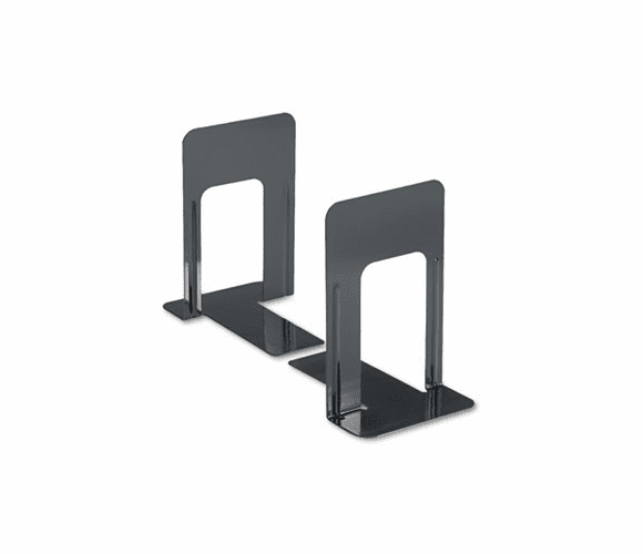 UNV54095 Economy Bookends, Nonskid, 5 7/8 x 8 1/4 x 9, Heavy Gauge Steel, Black By UNIVERSAL OFFICE PRODUCTS