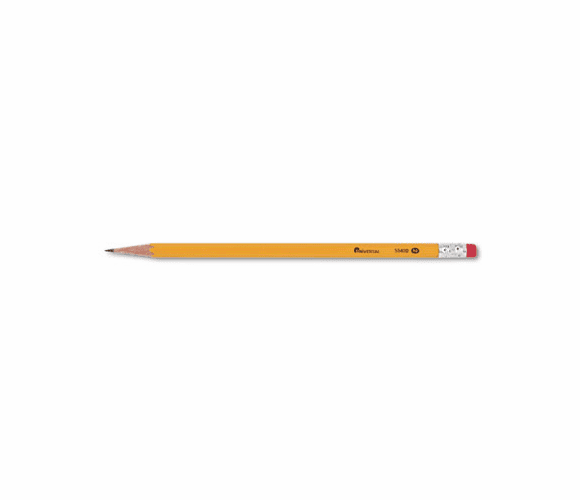 UNV55400 Economy Woodcase Pencil, HB #2, Yellow Barrel, Dozen By UNIVERSAL OFFICE PRODUCTS