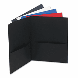 UNV56613 Two-Pocket Portfolio, Embossed Leather Grain Paper, Assorted Colors, 25/Box By UNIVERSAL OFFICE PRODUCTS