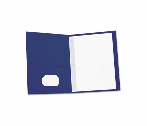 UNV57116 Two-Pocket Portfolios w/Tang Fasteners, 11 x 8-1/2, Dark Blue, 25/Box By UNIVERSAL OFFICE PRODUCTS