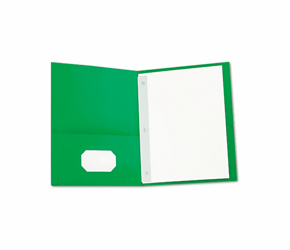 UNV57117 Two-Pocket Portfolios w/Tang Fasteners, 11 x 8-1/2, Green, 25/Box By UNIVERSAL OFFICE PRODUCTS