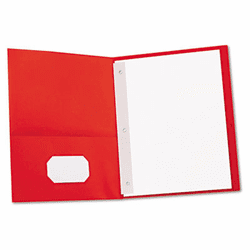 UNV57118 Two-Pocket Portfolios w/Tang Fasteners, 11 x 8-1/2, Red, 25/Box By UNIVERSAL OFFICE PRODUCTS