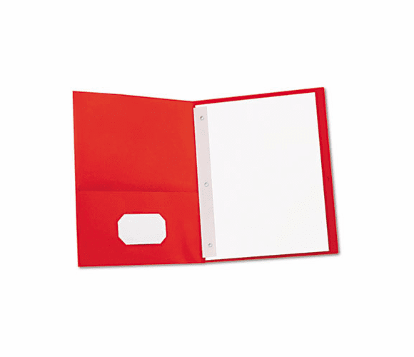 UNV57118 Two-Pocket Portfolios w/Tang Fasteners, 11 x 8-1/2, Red, 25/Box By UNIVERSAL OFFICE PRODUCTS