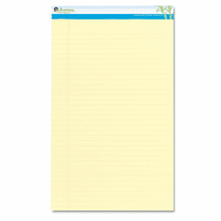 UNV60000 Sugarcane Based Writing Pads, Wide Rule, 14 x 8-1/2, Canary, 2 50-Sheet Pads/Pk By UNIVERSAL OFFICE PRODUCTS