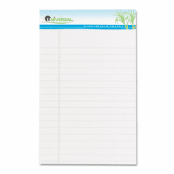 UNV66300 Sugarcane Based Writing Pads, Wide Rule, 8 x 5, White, 2 50-Sheet Pads/Pack By UNIVERSAL OFFICE PRODUCTS