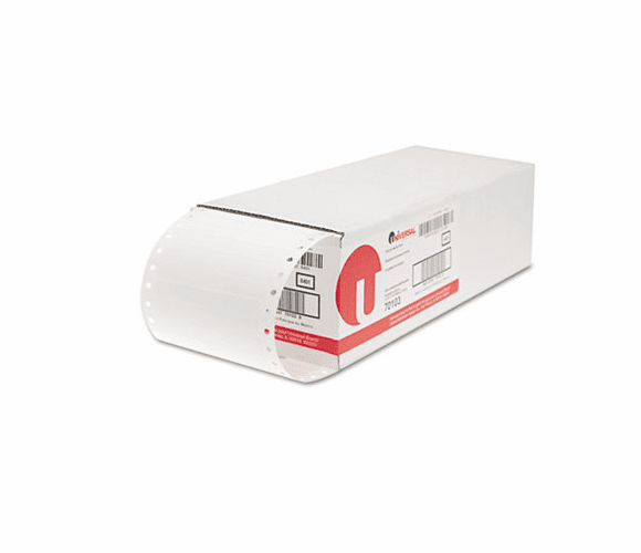 UNV70103 Dot Matrix Printer Labels, 1 Across, 3-1/2 x 7/16, White, 5000/Box By UNIVERSAL OFFICE PRODUCTS
