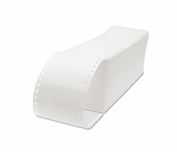 UNV70109 Dot Matrix Printer Labels, 1 Across, 1-7/16 x 3-1/2, White, 5000/Box By UNIVERSAL OFFICE PRODUCTS