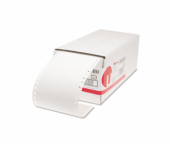 UNV70112 Dot Matrix Printer Labels, 1 Across, 1-7/16 x 4, White, 5000/Box By UNIVERSAL OFFICE PRODUCTS