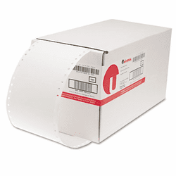 UNV70114 Dot Matrix Printer Labels, 1 Across, 1-15/16 x 4, White, 5000/Box By UNIVERSAL OFFICE PRODUCTS