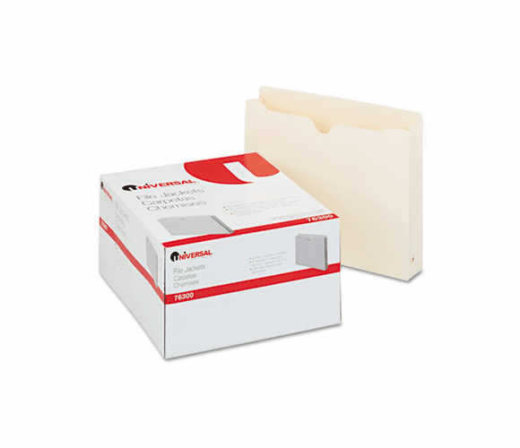 UNV76300 Economical File Jackets with Two Inch Expansion, Letter, 11 Point Manila, 50/Box By UNIVERSAL OFFICE PRODUCTS