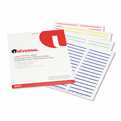 UNV80111 Laser Printer File Folder Labels, 2/3 x 3-1/2, Assorted, 750/Pack By UNIVERSAL OFFICE PRODUCTS