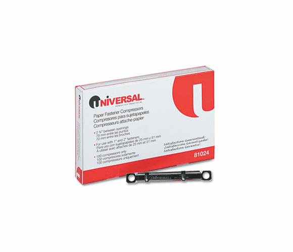 UNV81024 Compressors for File And Paper Fastener Prong Bases, 2-3/4 Inch Center, 100/Box By UNIVERSAL OFFICE PRODUCTS