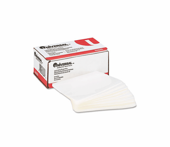 UNV84680 Clear Laminating Pouches, 5 mil, 4 3/8 x 6 1/2, Photo Size, 100/Box By UNIVERSAL OFFICE PRODUCTS