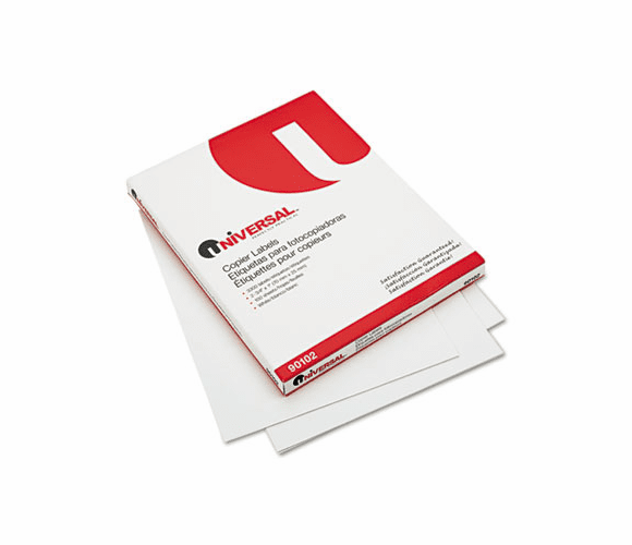 UNV90102 Address Labels for Copiers, 1 x 2-3/4, Bright White, 3300/Box By UNIVERSAL OFFICE PRODUCTS