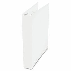 UNV90401 PVC Free D-Ring Binder, Heavy Paper/Index Stock, 1" Capacity, White By UNIVERSAL OFFICE PRODUCTS