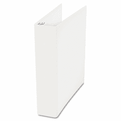 UNV90403 PVC Free D-Ring Binder, Heavy Paper/Index Stock, 3" Capacity, White By UNIVERSAL OFFICE PRODUCTS