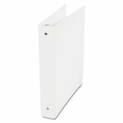 UNV91401 PVC Free Round Ring Binder, Heavy Paper/Index Stock, 1" Capacity, White By UNIVERSAL OFFICE PRODUCTS