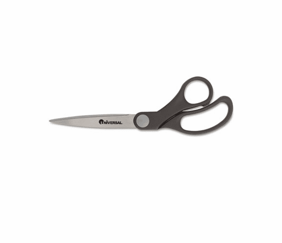 UNV92010 Economy Scissors, 8" Length, Bent Handle, Stainless Steel, Black By UNIVERSAL OFFICE PRODUCTS