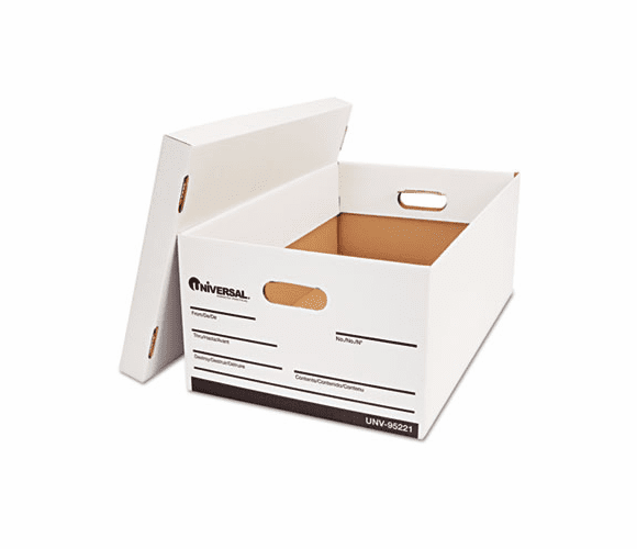 UNV95221 Lift-Off Lid File Storage Box, Legal, Fiberboa