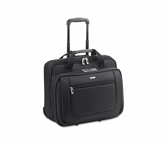 USLPT1364 Rolling Laptop Case, Polyester, 17 x 10 x 15, Black By UNITED STATES LUGGAGE