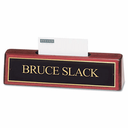 USS4328 Laser Engraved Desk Sign, Solid Wood, 8" x 2" By U. S. STAMP & SIGN