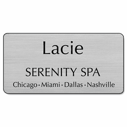 USS4346M Customized Engraved Name Badge With Magnetic Fastener, 1 1/2 x 3, Assorted By U. S. STAMP & SIGN