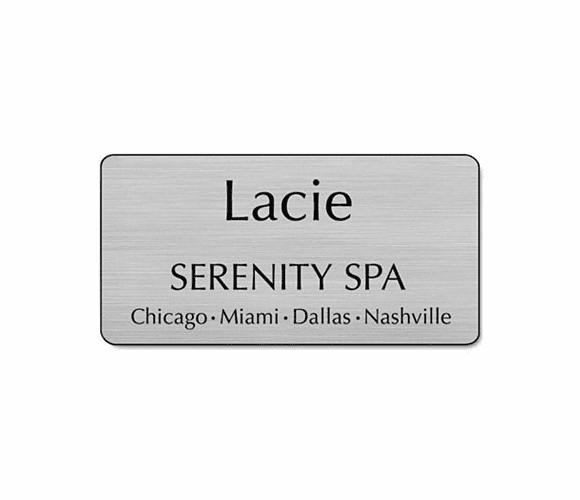 USS4346M Customized Engraved Name Badge With Magnetic Fastener, 1 1/2 x 3, Assorted By U. S. STAMP & SIGN