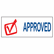 USS4703 Premium Two-Color Message Stamp, APPROVED, Re-Inkable, Blue/Red By U. S. STAMP & SIGN
