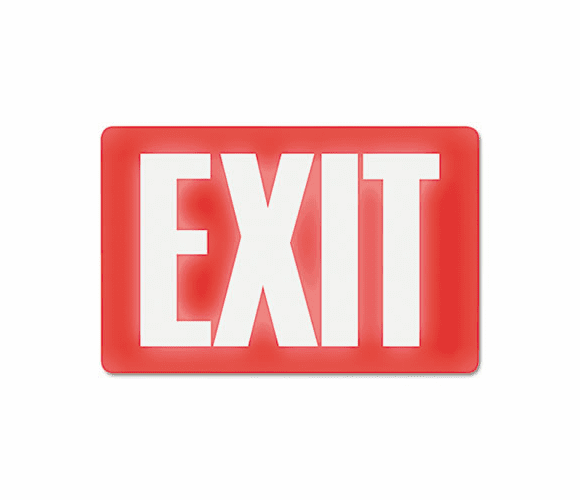 USS4792 Glow In The Dark Sign, 8 x 12, Red Glow, Exit By U. S. STAMP & SIGN