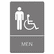 USS4815 ADA Sign, Men Restroom Wheelchair Accessible Symbol, Molded Plastic, 6 x 9, Gray By U. S. STAMP & SIGN