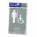 USS4815 ADA Sign, Men Restroom Wheelchair Accessible Symbol, Molded Plastic, 6 x 9, Gray By U. S. STAMP & SIGN