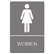 USS4816 ADA Sign, Women Restroom Symbol w/Tactile Graphic, Molded Plastic, 6 x 9, Gray By U. S. STAMP & SIGN