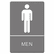 USS4817 ADA Sign, Men Restroom Symbol w/Tactile Graphic, Molded Plastic, 6 x 9, Gray By U. S. STAMP & SIGN