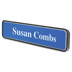 USS5597 Architectural Wall Sign, 1 3/4 x9, Radius Corners, Black By U. S. STAMP & SIGN