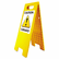 USS5693 Floor Tent Sign, Doublesided, Plastic, 10 1/2 x 25 1/2, Yellow By U. S. STAMP & SIGN