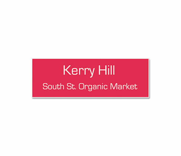 USS92100M Customized Engraved Name Badge With Magnetic Fastener, 1 x 3, Assorted By U. S. STAMP & SIGN