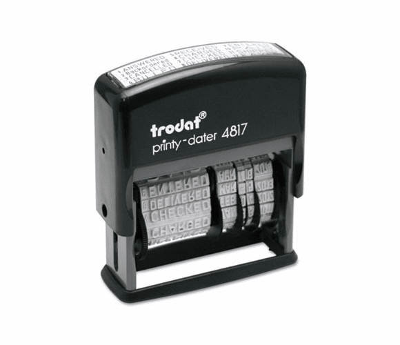 USSE4817 Trodat Economy 12-Message Stamp, Dater, Self-Inking, 2 x 3/8, Black By U. S. STAMP & SIGN