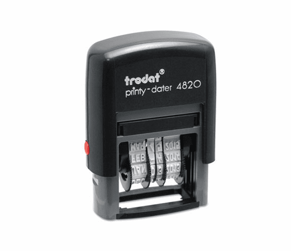 USSE4820 Trodat Economy Stamp, Dater, Self-Inking, 1 5/8 x 3/8, Black By U. S. STAMP & SIGN