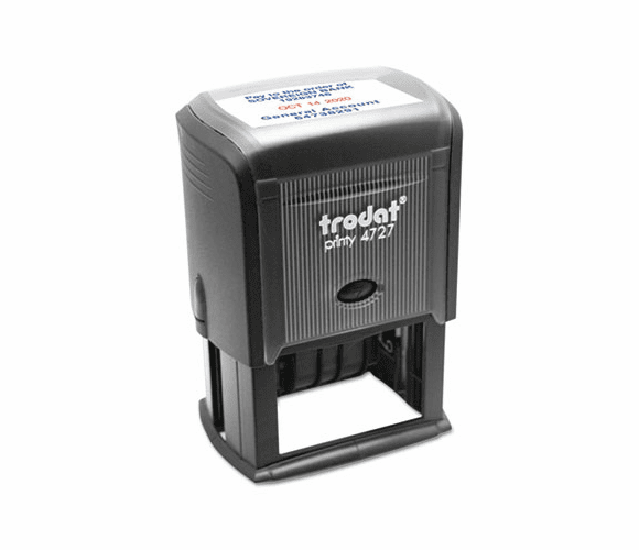 USST4727 Custom Dater, Self-Inking, 2 3/8 x 1 5/8, Black/Blue/Red By U. S. STAMP & SIGN