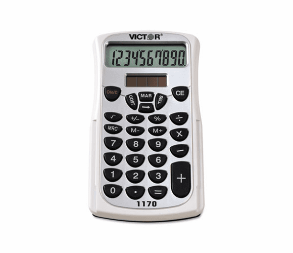 VCT1170 1170 Handheld Business Calculator w/Slide Case, 10-Digit LCD By VICTOR TECHNOLOGIES