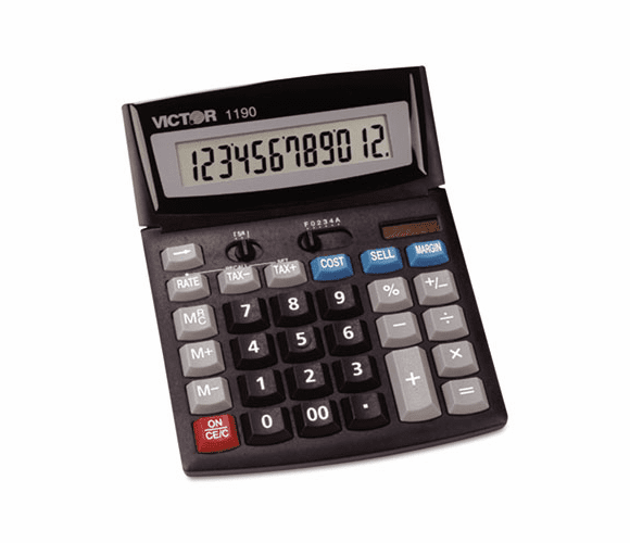 VCT1190 1190 Executive Desktop Calculator, 12-Digit LCD By VICTOR TECHNOLOGIES