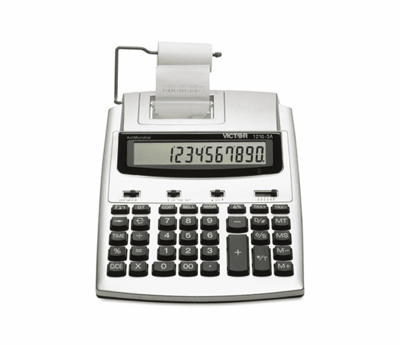 VCT12103A 1210-3A AntiMicrobial 10-Digit HT Printing Calculator, 10-Digit LCD By VICTOR TECHNOLOGIES