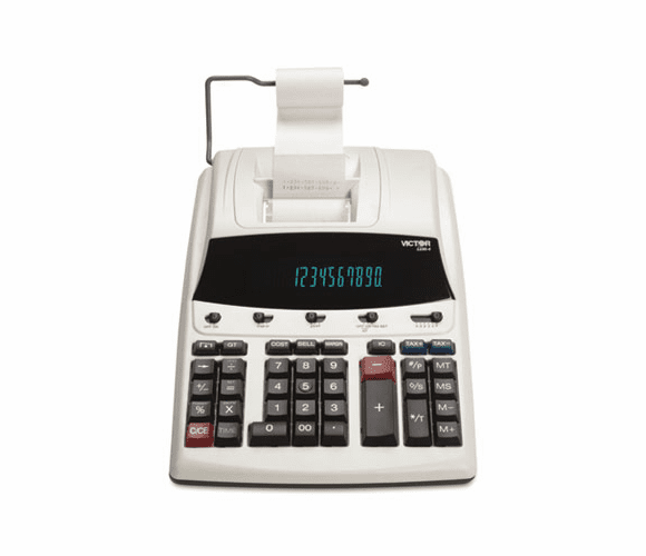 VCT12304 1230-4 Fluorescent Display Two-Color Printing Calculator, 12-Digit Fluorescent By VICTOR TECHNOLOGIES