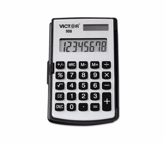 VCT908 908 Portable Pocket/Handheld Calculator, 8-Digit LCD By VICTOR TECHNOLOGIES