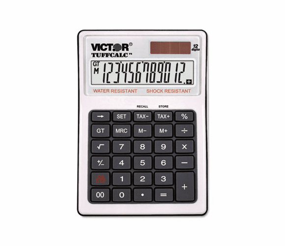 VCT99901 TUFFCALC Desktop Calculator, 12-Digit LCD By VICTOR TECHNOLOGIES