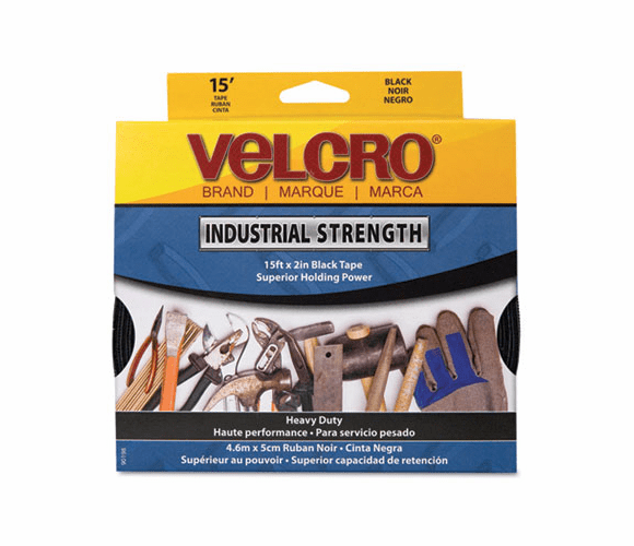 VEK90198 Industrial Strength Sticky-Back Hook and Loop Fasteners, 2" x 15 ft. Roll, White By VELCRO USA, INC.