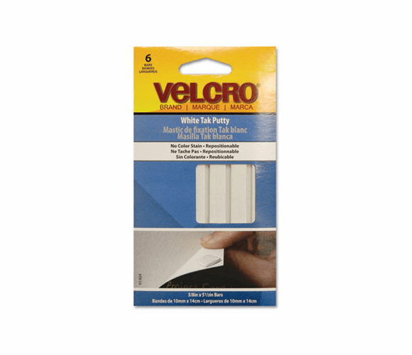 VEK91404 Sticky Fix Tak, 6 Bars/Pack, White By VELCRO USA, INC.