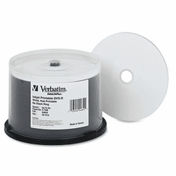 VER94854 Datalife Plus DVD-R Discs, 4.7GB, 8x, Spindle, White, 50/Pack By VERBATIM CORPORATION