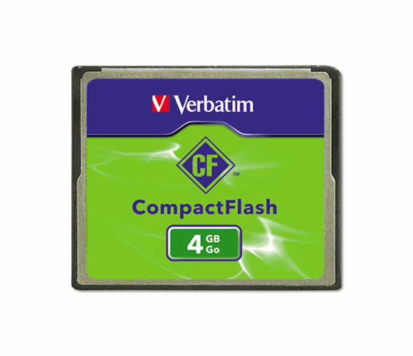 VER95188 Compact Flash Card, 4GB By VERBATIM CORPORATION